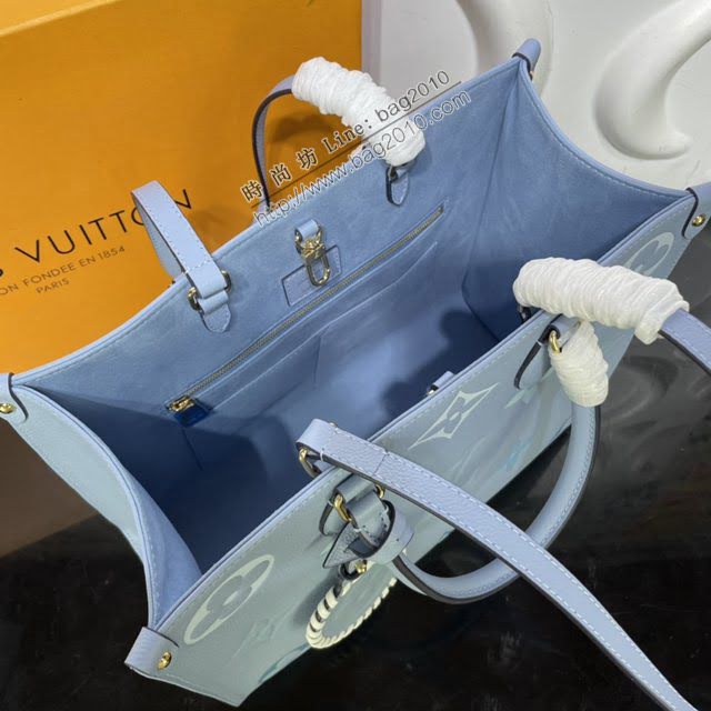 LOUIS VUITTON專櫃新款包包 路易威登OnTheGo中號Tote托特包 LV字母漸變手提肩背女士手袋  ydh4109